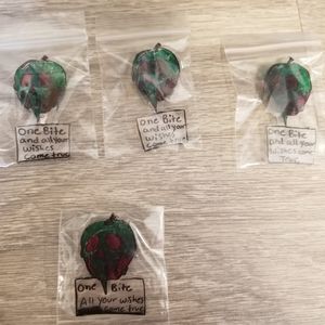 Snow white poison apple pins